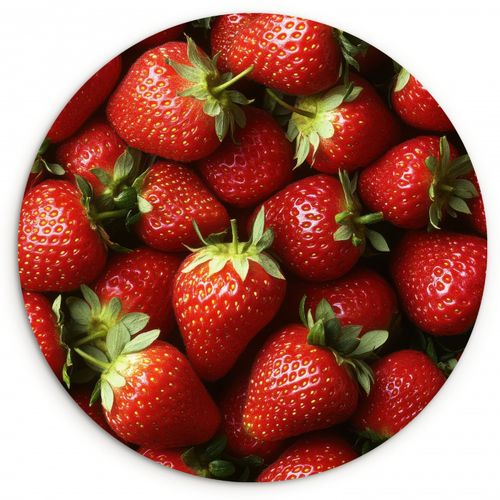Tableau rond - Fraise - Fruit - Rouge