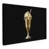 Milkshake - Goud - Drinken - Zwart KitchenYeah - Keuken - Canvas klein -3d