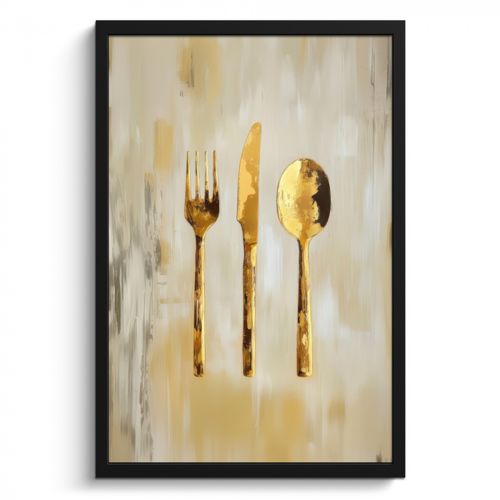 Cadre Photo - Peinture - Or - Couverts