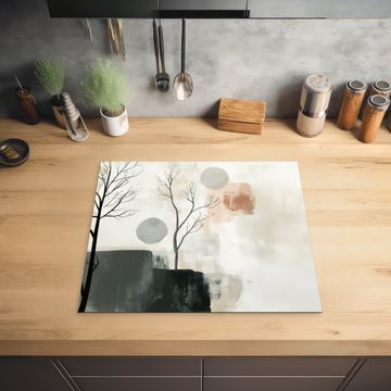 Protection plaque induction - Wabi sabi - Beige - Plante