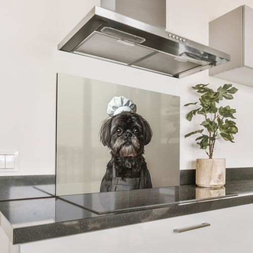 Fond de hotte - Vêtements de chef - Noir - Chien
