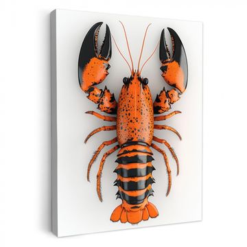 Tableau sur toile - Cancer - Noir - Orange - Blanc - Unique
