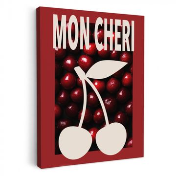 Tableau sur toile - Cerises - Illustration - Rouge