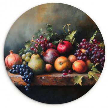Tableau rond - Rustique - Nature morte - Fruits