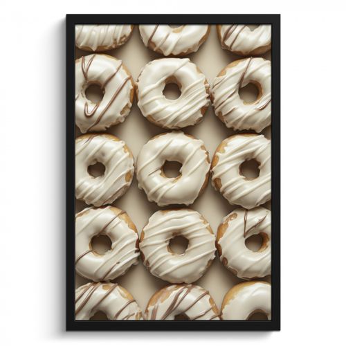 Cadre Photo - Donuts - Chocolat - Blanc - Beige
