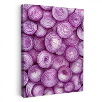 Tableau sur toile - Pourpre - Oignons - Gros plan