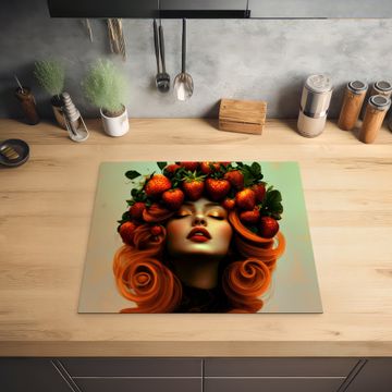 Protection plaque induction - Femme - Fraises - Couronne
