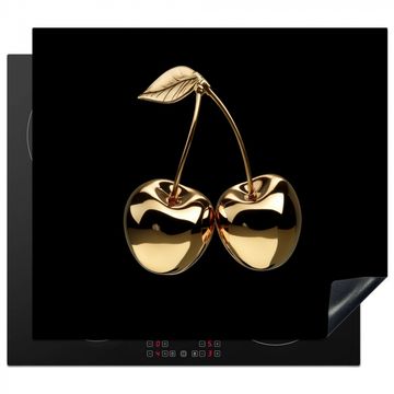 Protection plaque induction - Cerisier - Noir - Or - Chrome