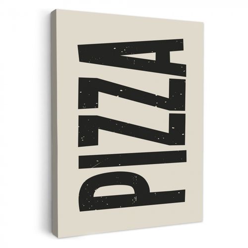 Tableau sur toile - Pizza - Décoration - Japandi - Vintage
