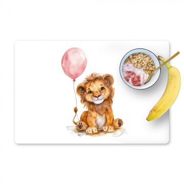 Sets de table - Lion - Bébé animal - Ballon rose
