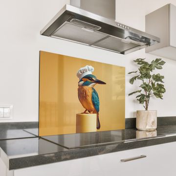 Fond de hotte - Martin-pêcheur - Pilier - Chapeau de cuisinier - Oiseau