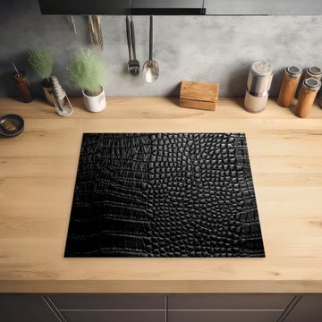 Protection plaque induction - Peau de crocodile en monochrome