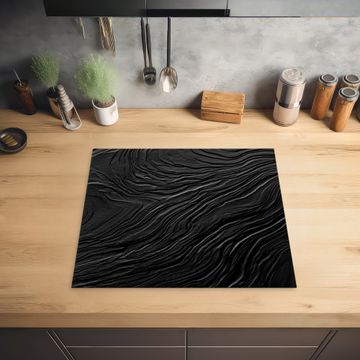 Protection plaque induction - Noir - Abstrait - Bois