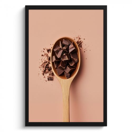 Cadre Photo - Chocolat - Bois - Cuillère