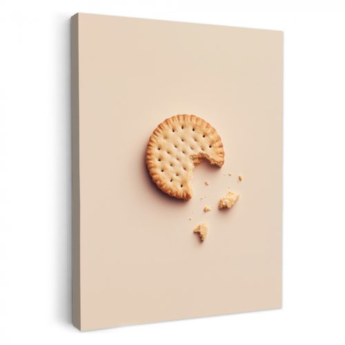 Tableau sur toile - Biscuit - miettes - beige