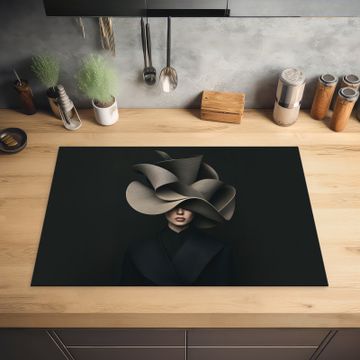 Protection plaque induction - Noir - Chapeau - Femme