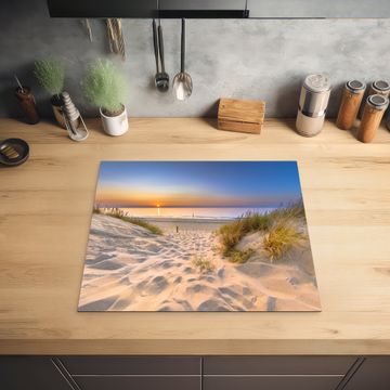 Protection plaque induction - Doux lever de soleil sur un paysage de dunes