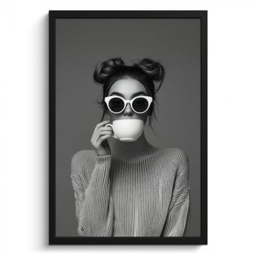 Cadre Photo - Femme - Café - Noir - Blanc