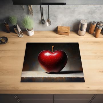 Protection plaque induction - Pomme - Coeur - Rouge