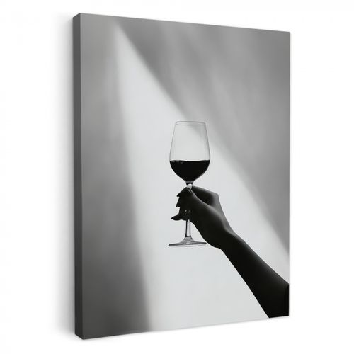 Tableau sur toile - Léger - Vin - Rouge - Verre