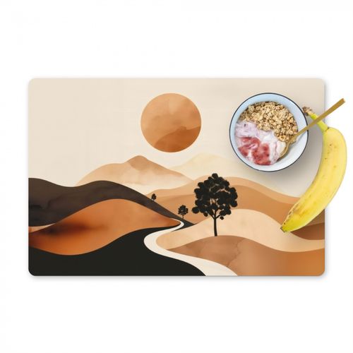 Sets de table - Soleil - Collines - Arbre - Abstrait