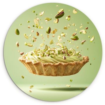 Tableau rond - Pistache - Gâteau - Noix - Aliments