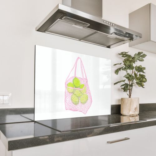 Sac en filet - Rose - Illustration - Limes
