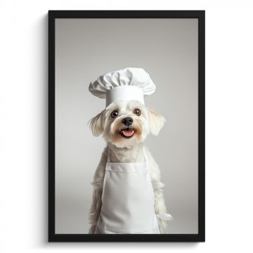 Cadre Photo - Chien - Blanc - Cuisinier