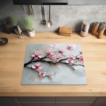 Protection plaque induction - Blossom - Artistique - Rose - Sakura