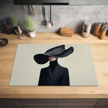 Protection plaque induction - Noir - Femme - Chapeau