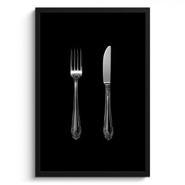 Cadre Photo - Fourchette - Couteau - Argent