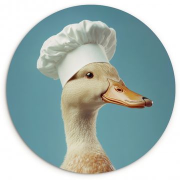 Tableau rond - Canard - Toque - Mignon - Oiseau