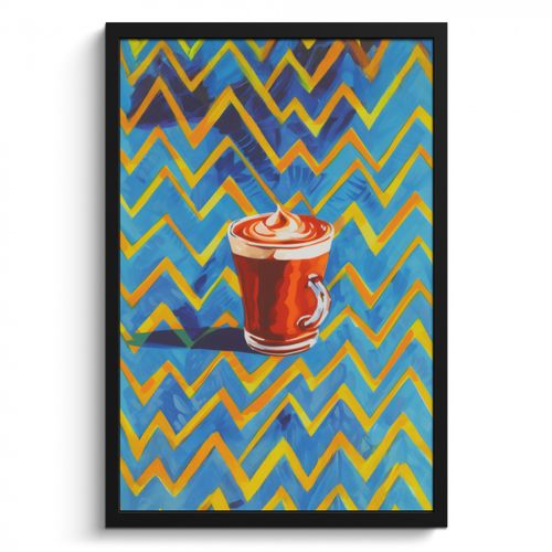 Cadre Photo - Mug - Café - Zigzag - Crème fouettée