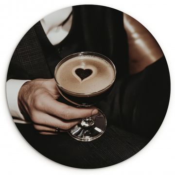 Tableau rond - Coeur - Cocktail - Espresso Martini - Main