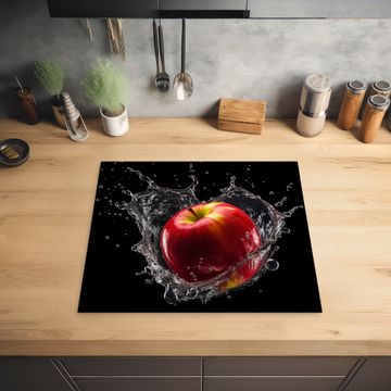 Protection plaque induction - Pomme - Rouge - Eau - Noir - Fruit