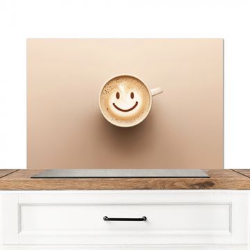 Fond de hotte - Café - Mousse de lait - Sourire - Beige