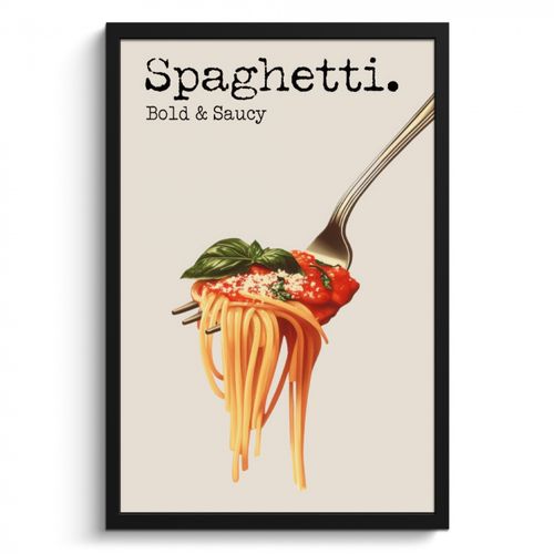Cadre Photo - Spaghetti - sauce tomate - parmesan