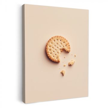 Tableau sur toile - Biscuit - miettes - beige