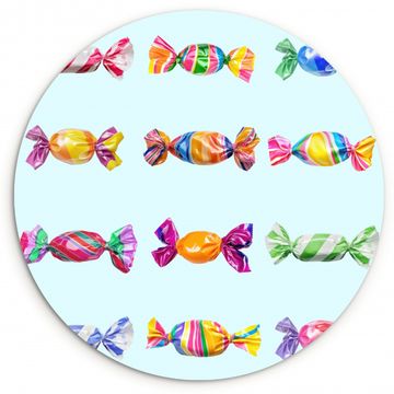 Tableau rond - Bonbons - Réalistes - Colorés