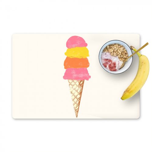 Sets de table - Coupe de glace - Cornes - Illustration - Minimaliste