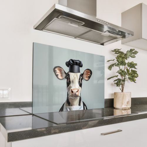 Fond de hotte - Vache - Noir - Blanc - Cuisinier