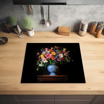 Protection plaque induction - Couleur - Vase - Fleurs - Bouquet