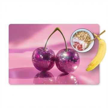 Sets de table - Paillettes - Boule disco - Rose - Cerise