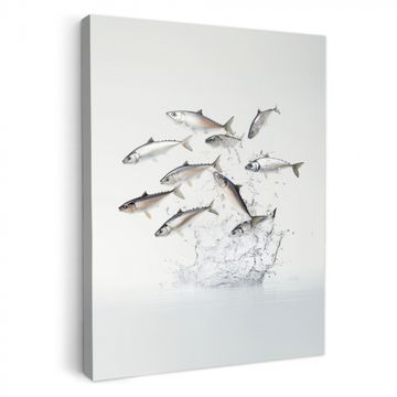 Tableau sur toile - Poisson - Eau - Blanc