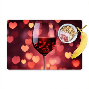 Sets de table - Rouge - Vin - Coeurs