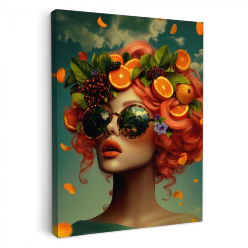 Tableau sur toile - Femelle - Orange - Berry - Orange