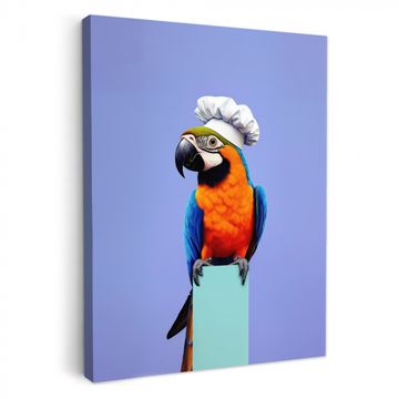 Tableau sur toile - Perroquet - Toque - Oiseau - Sympa