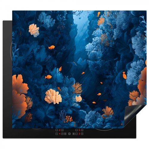 Protection plaque induction - Récif corallien - Poissons - Océan - Bleu