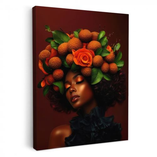 Tableau sur toile - Femme - litchi - exotique