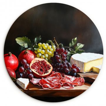 Tableau rond - Buvette - Nature morte - Vintage